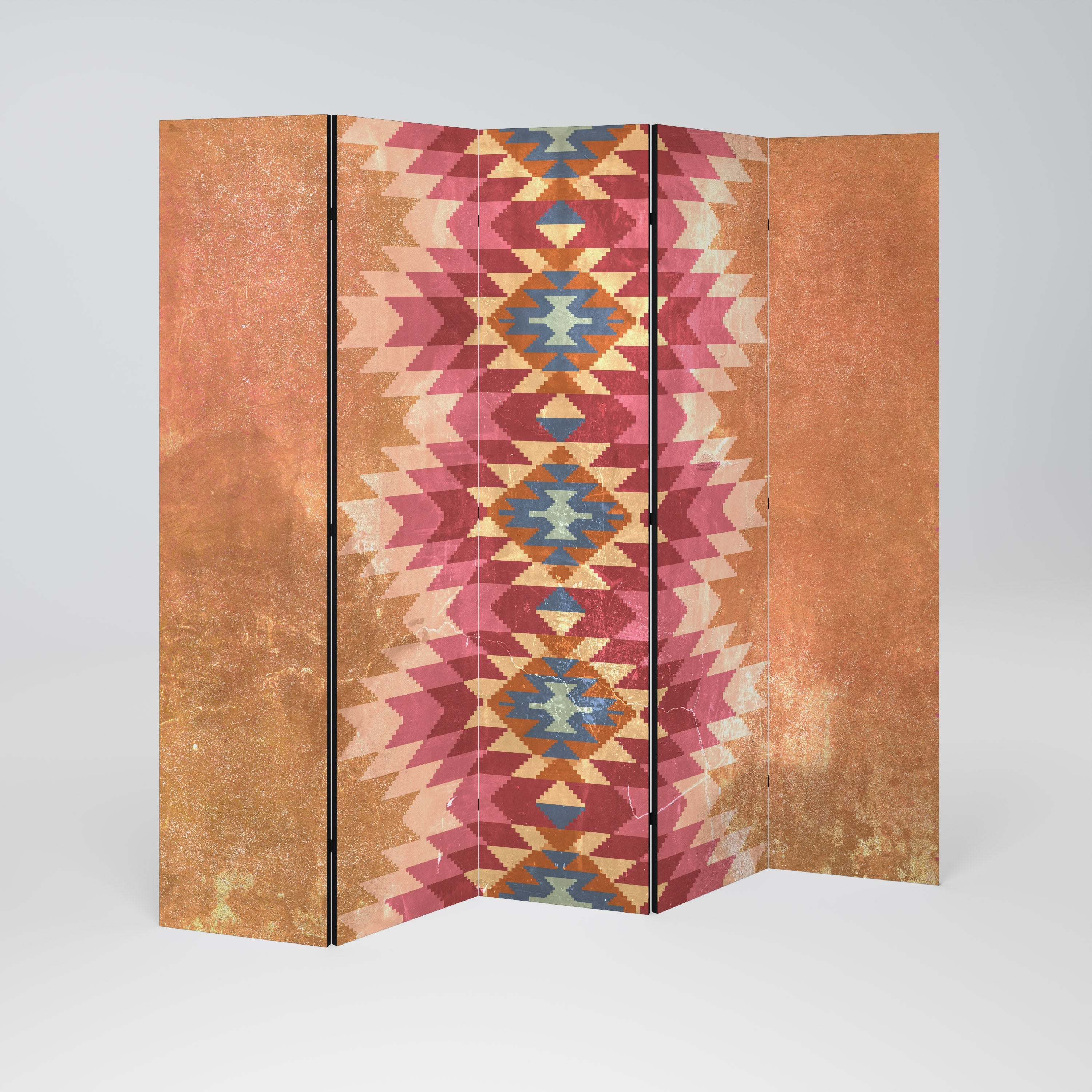 INDIAN FOLK Decorative 5-Panel Room Divider