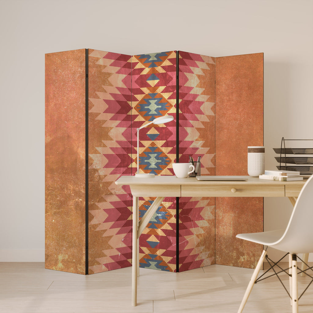 INDIAN FOLK Decorative 5-Panel Room Divider