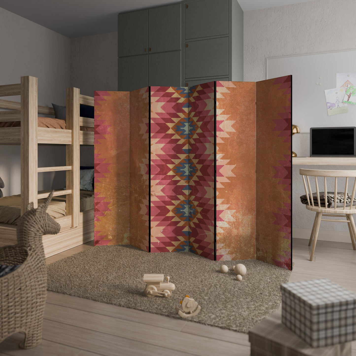 INDIAN FOLK 6-Panel Room Divider