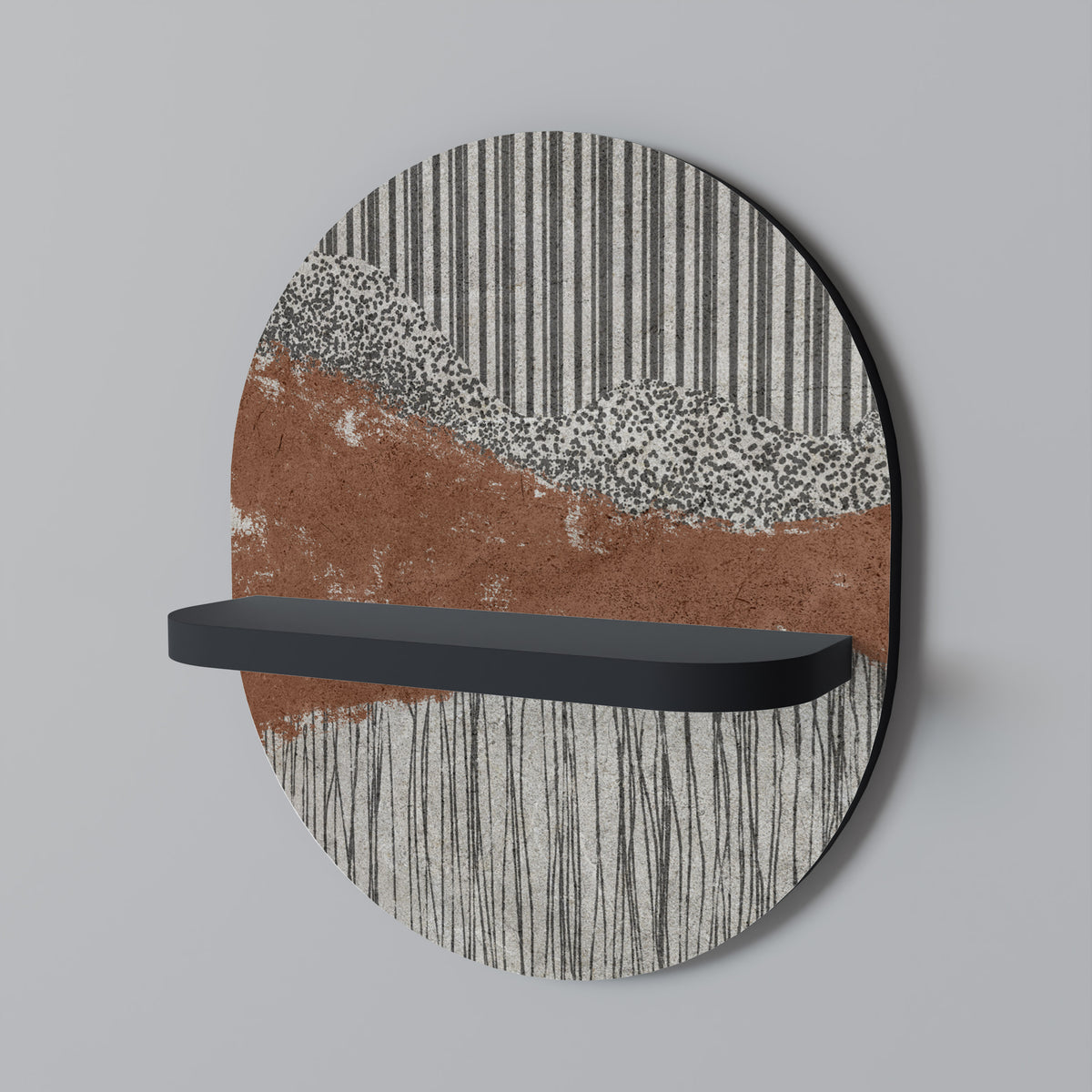 STRIPED TERRAIN Dekoratives Wandregal