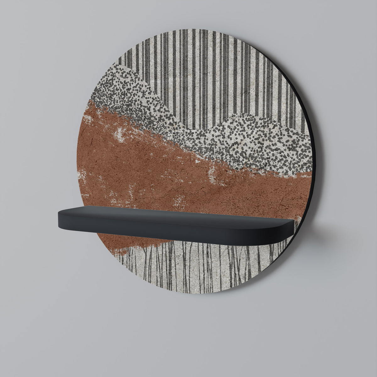 STRIPED TERRAIN Dekoratives Wandregal