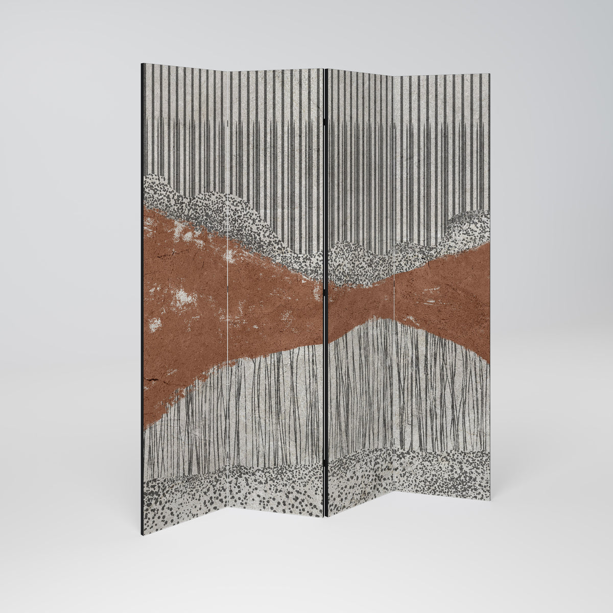 STRIPED TERRAIN 4-teiliger Paravent