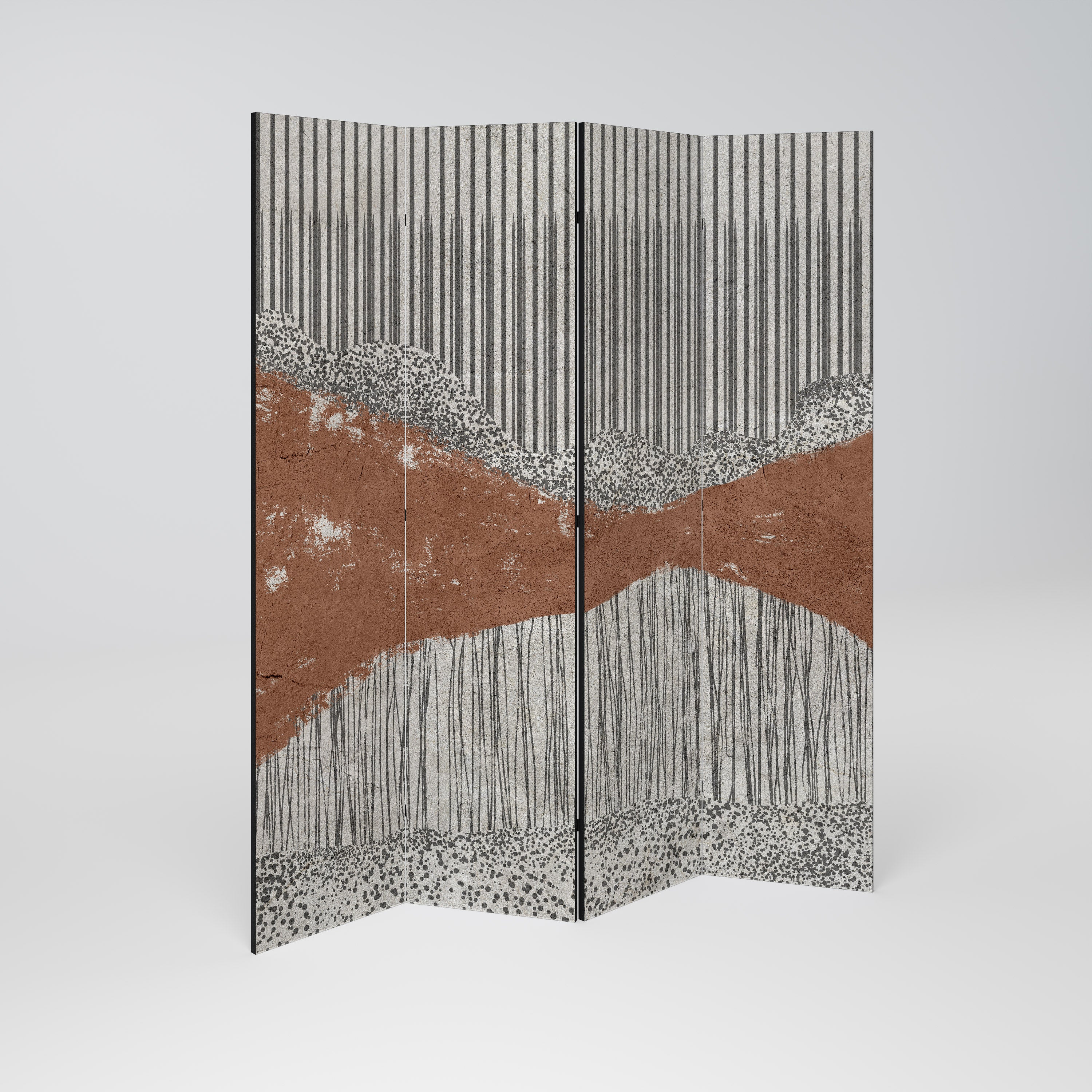 STRIPED TERRAIN 4-teiliger Paravent