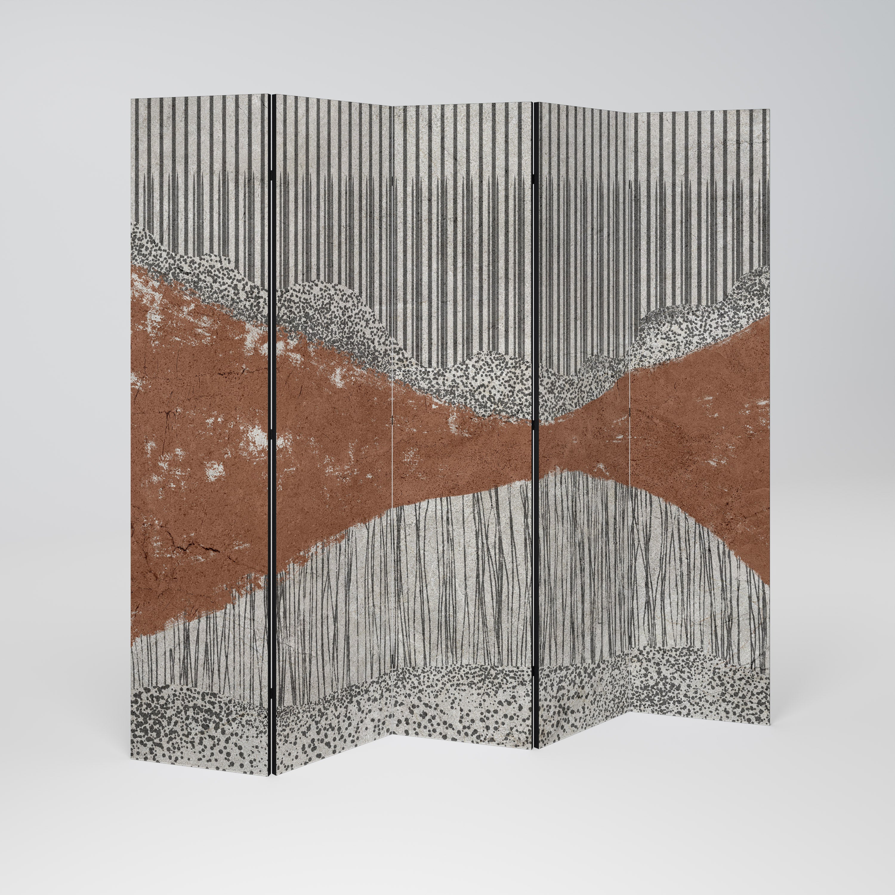 STRIPED TERRAIN 5-teiliger Paravent