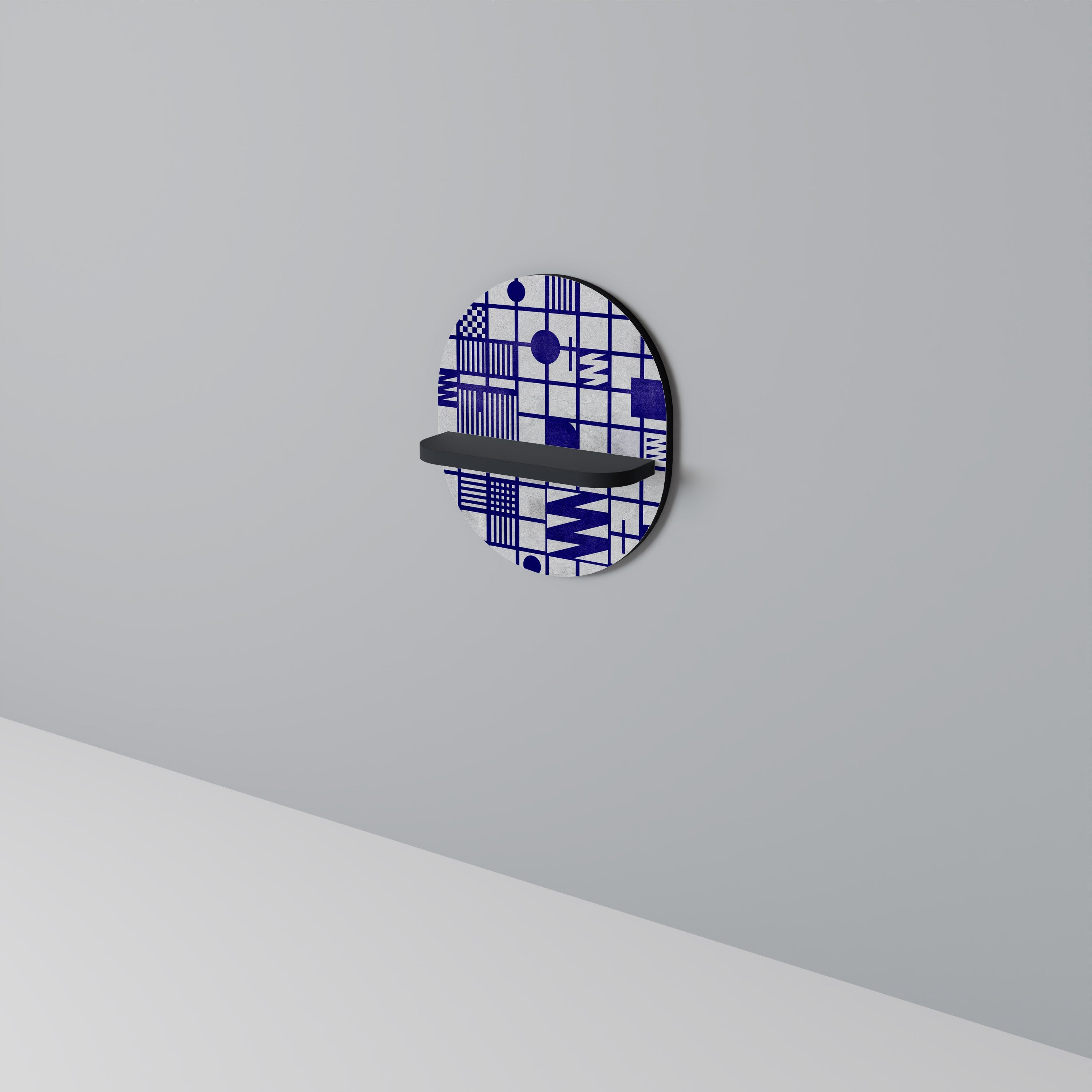 THE RIGHT PLACES Ovales Kunstregal in Schwarz