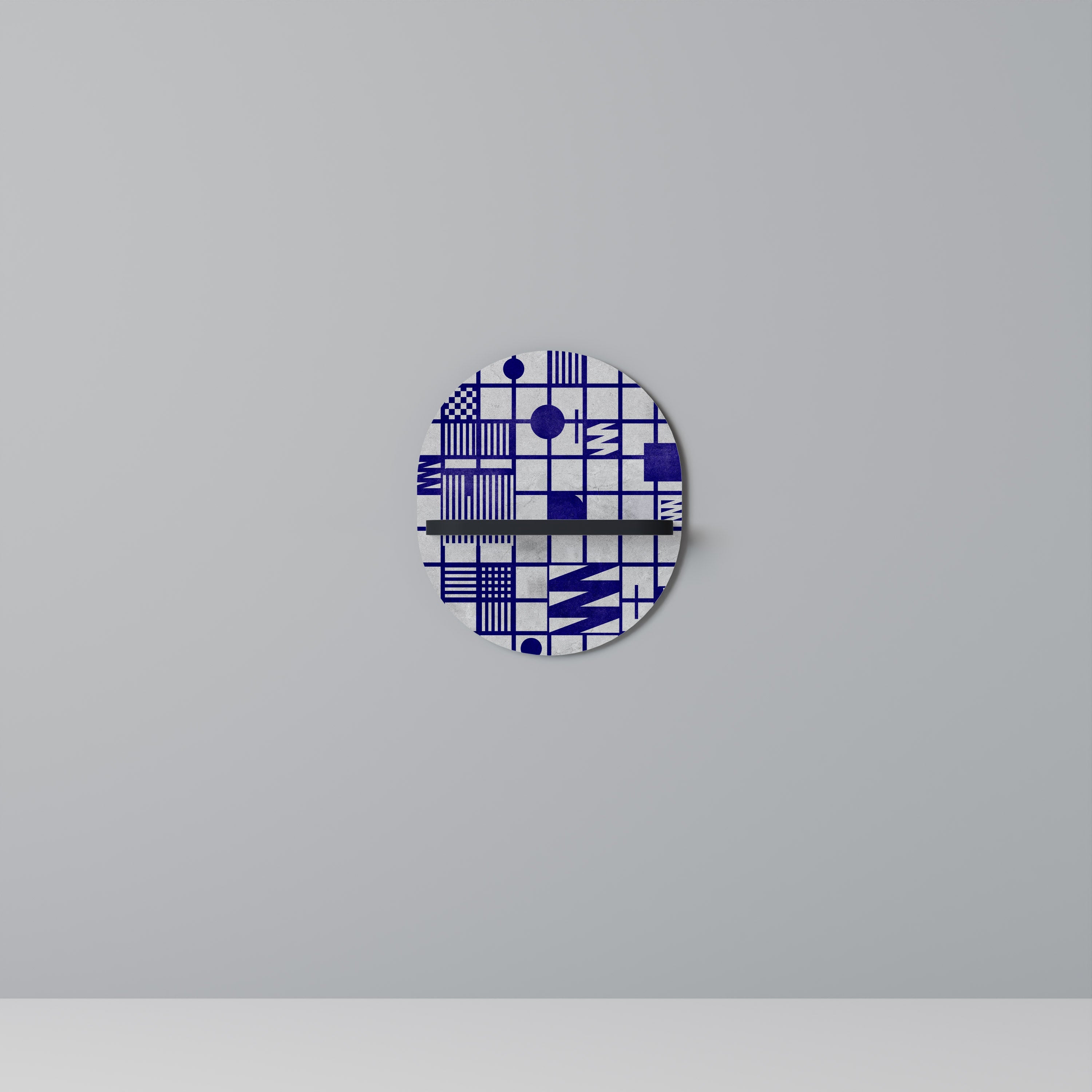 THE RIGHT PLACES Ovales Kunstregal in Schwarz