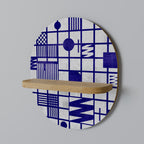 THE RIGHT PLACES Ovales Kunstregal in Eiche-Optik