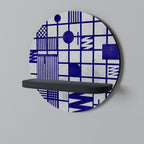 THE RIGHT PLACES Rundes Kunstregal in Schwarz