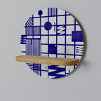 THE RIGHT PLACES Rundes Kunstregal in Eiche-Optik