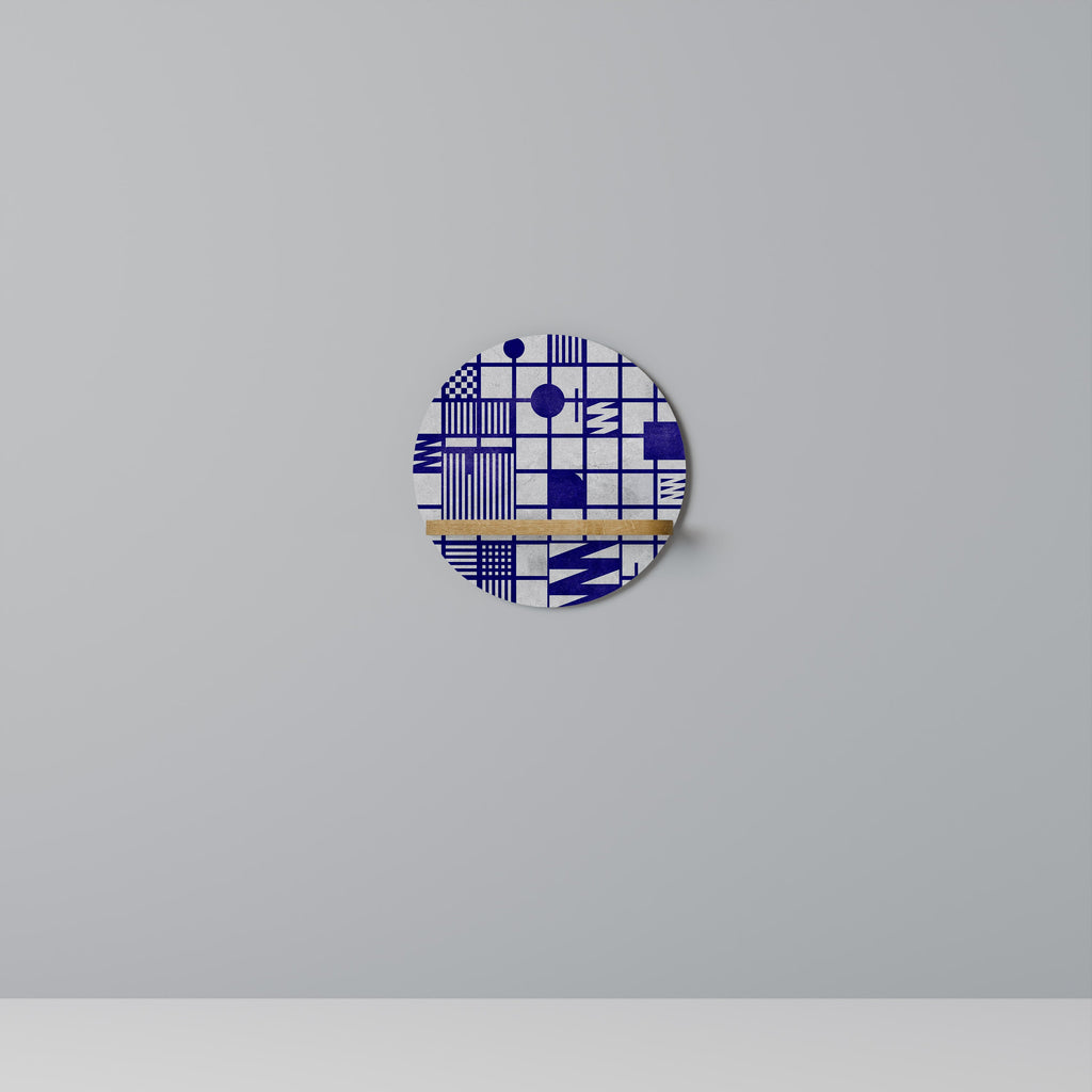 THE RIGHT PLACES Rundes Kunstregal in Eiche-Optik