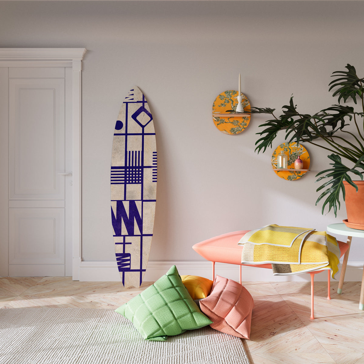 THE RIGHT PLACES Surfboard Decorative Panel