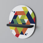 FUTURE SIGN Ovales Kunstregal in Schwarz