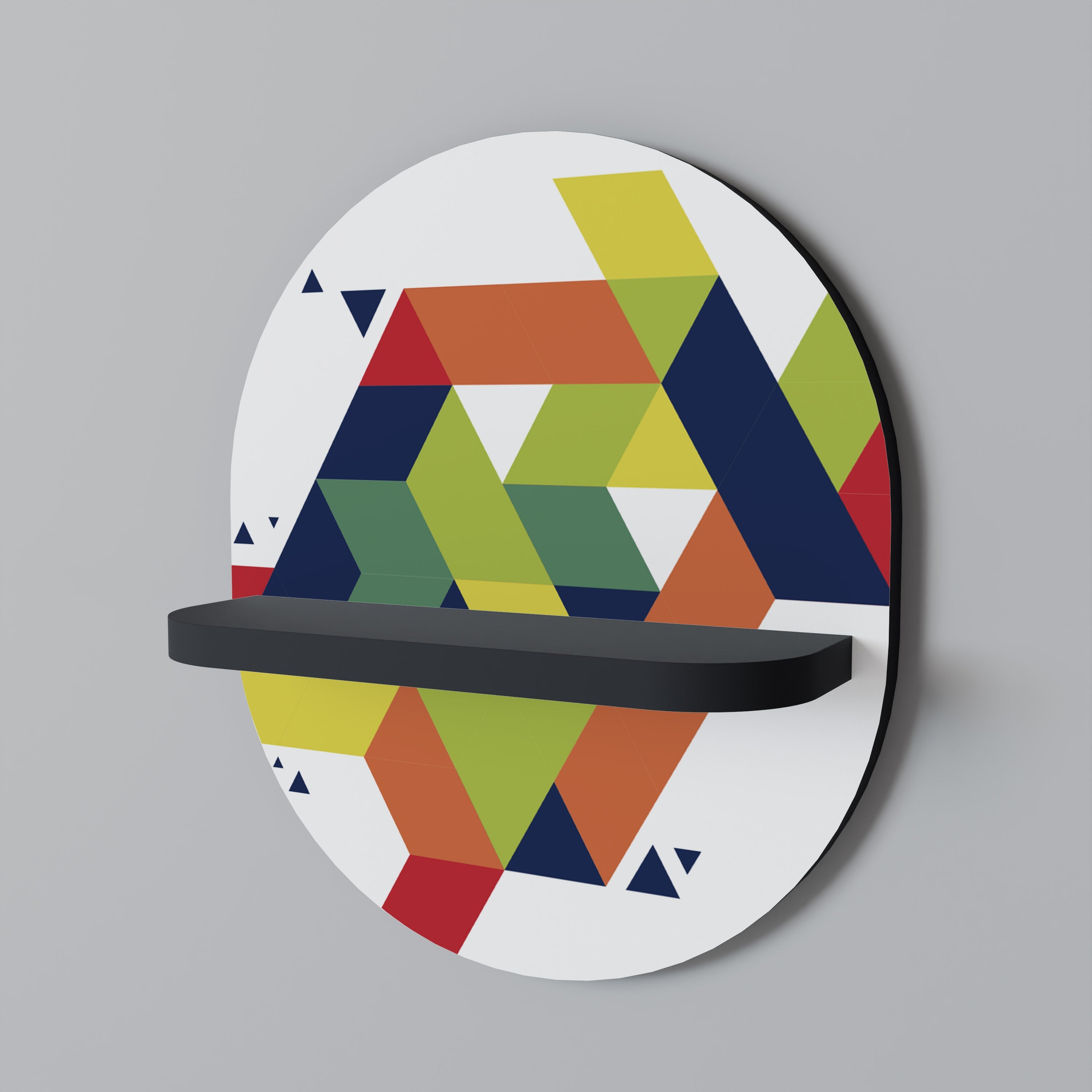 FUTURE SIGN Ovales Kunstregal in Schwarz