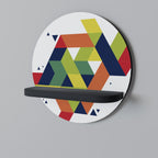 FUTURE SIGN Rundes Kunstregal in Schwarz