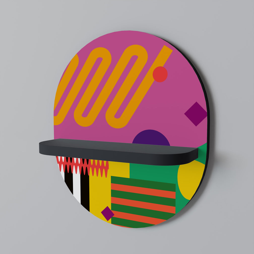 VIVID ART Ovales Kunstregal in Schwarz