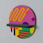 VIVID ART Ovales Kunstregal in Schwarz