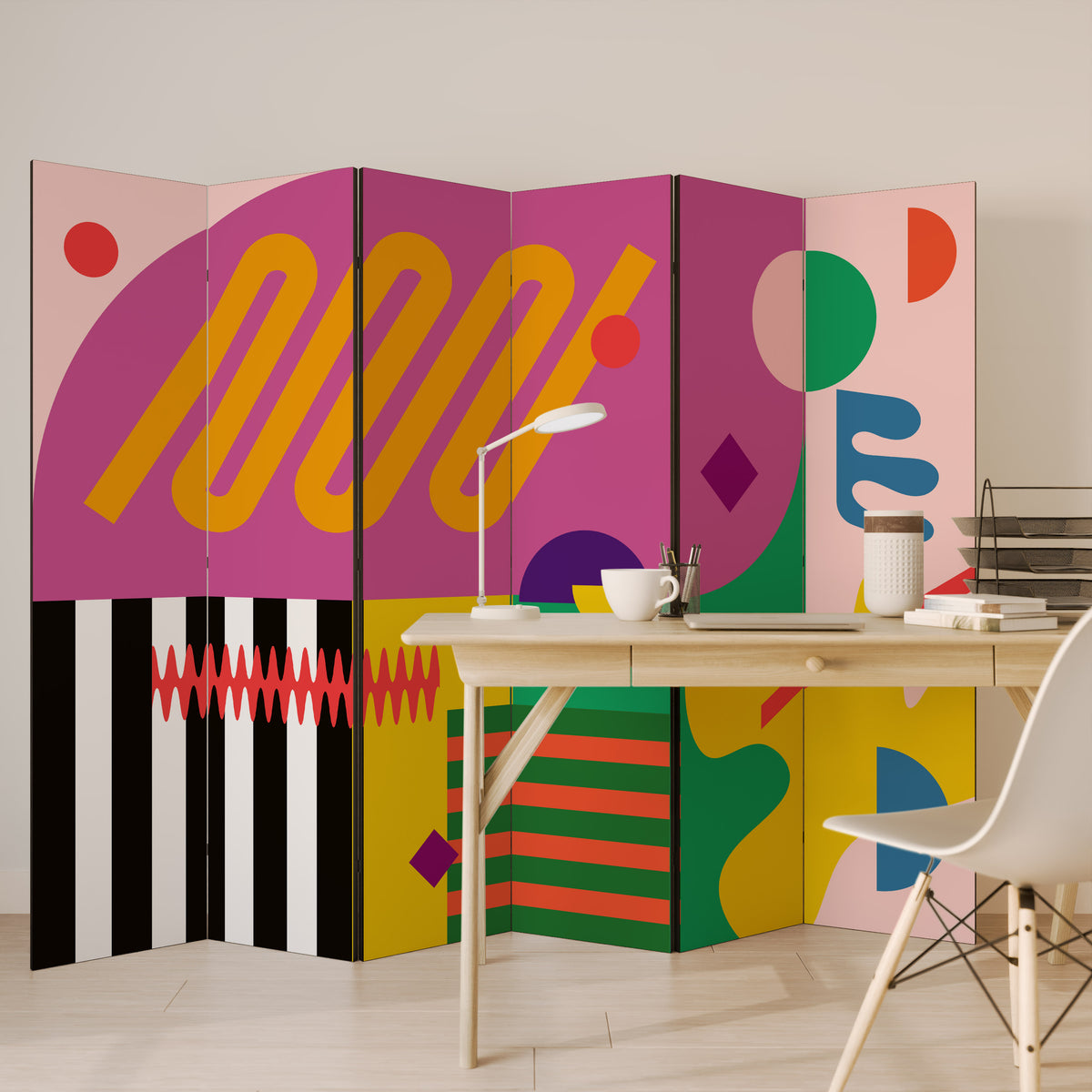 VIVID ART 6-teiliger Paravent