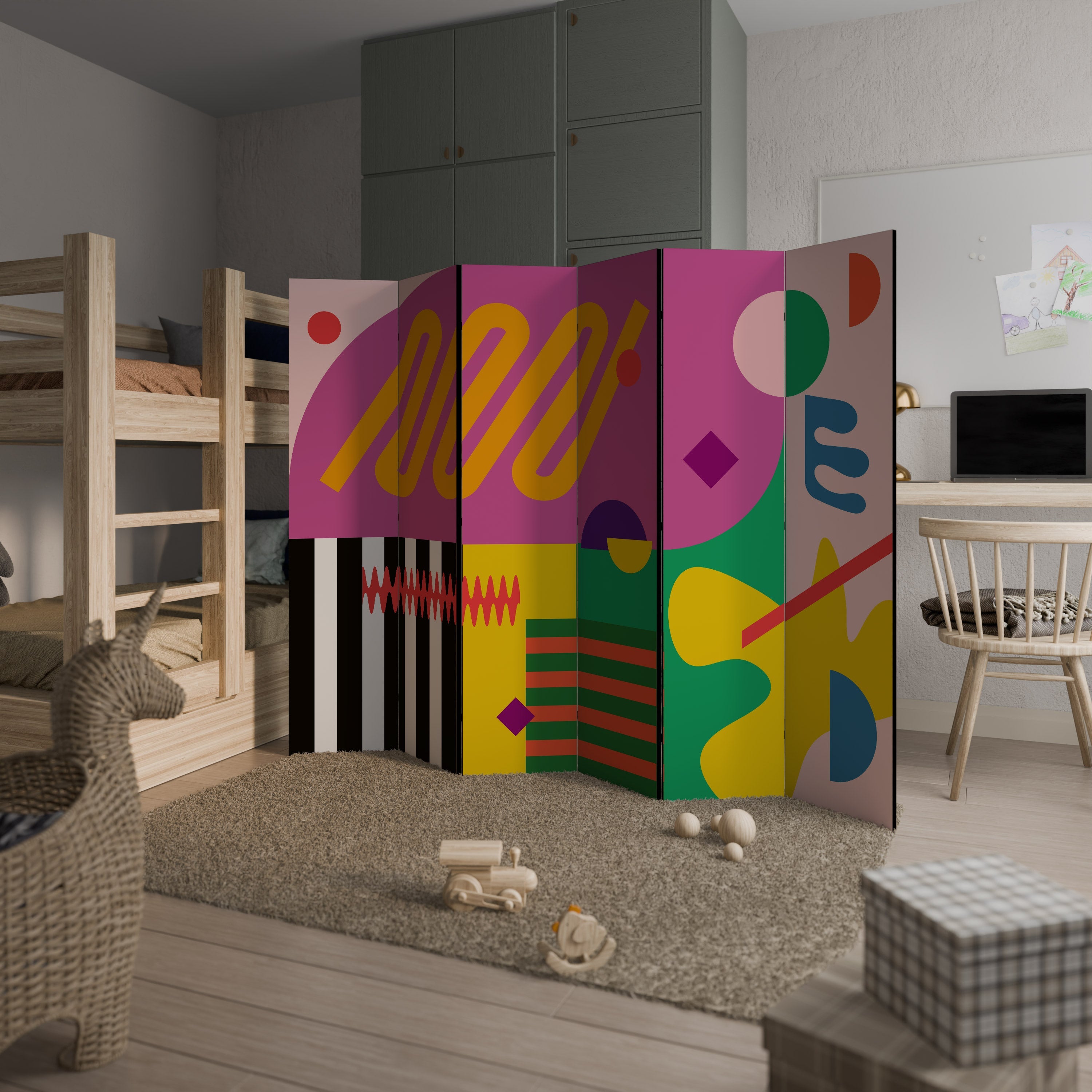 VIVID ART Decorative 6-Panel Room Divider