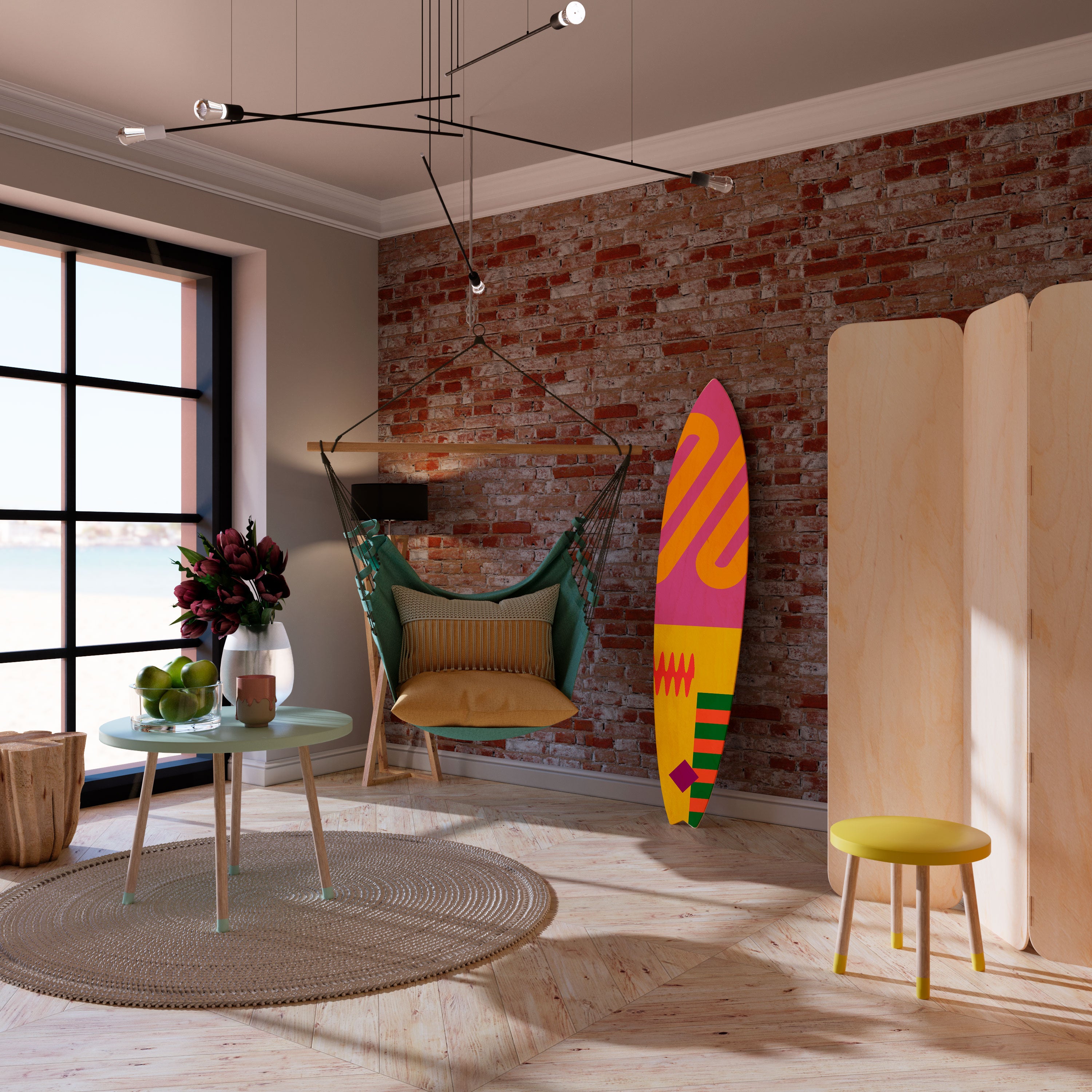 VIVID VIBRATIONS Deko-Surfboard