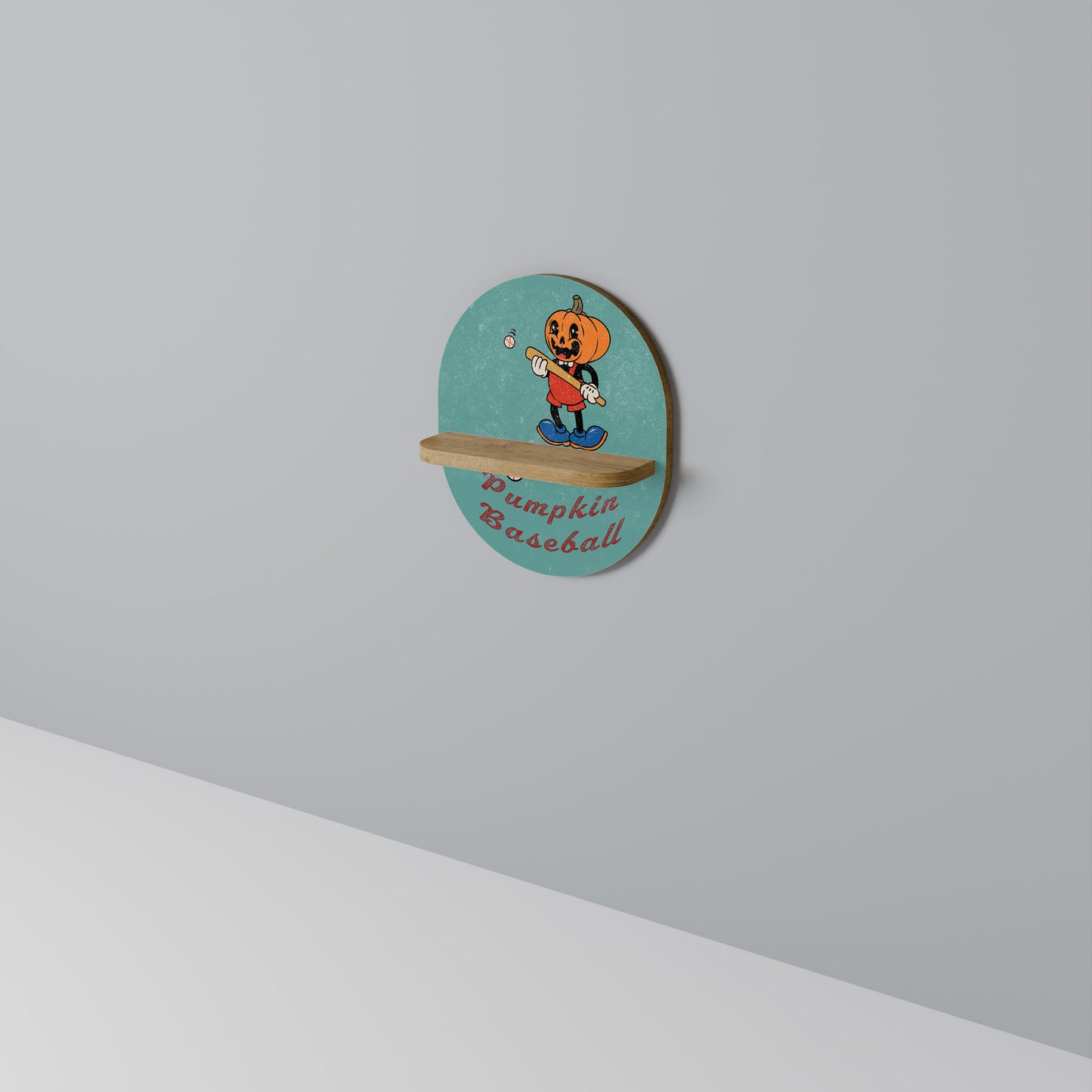 PUMPKIN BASEBALL Art Shelf