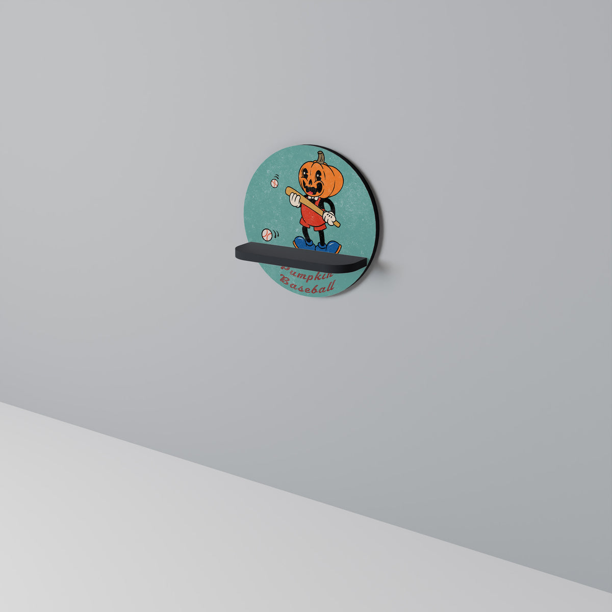 PUMPKIN BASEBALL Dekoratives Wandregal