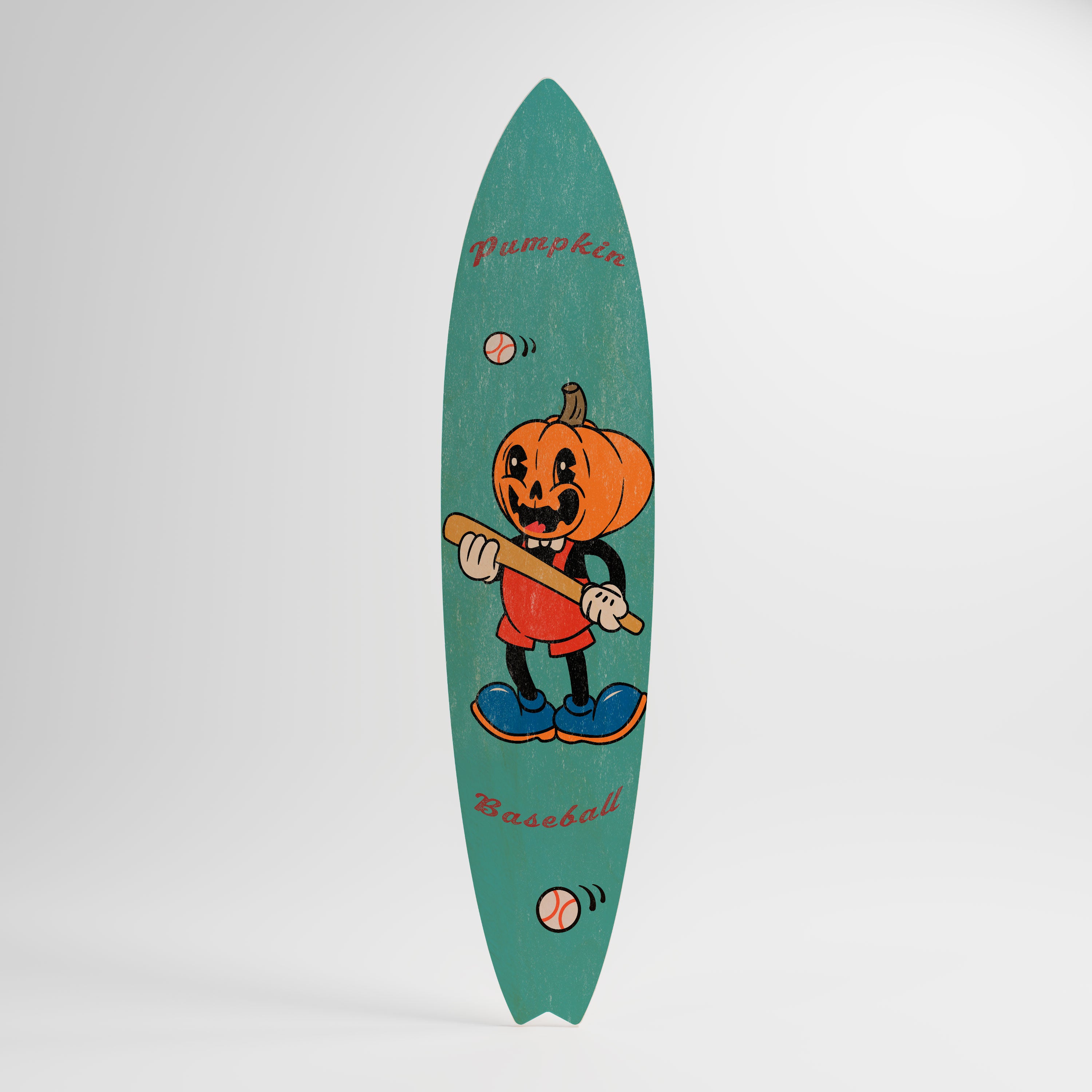 PUMPKIN BASEBALL Deko-Surfboard