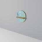 PATHS TO HAPPINESS Ovales Kunstregal in Eiche-Optik