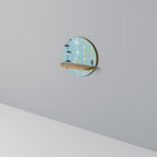 PATHS TO HAPPINESS Rundes Kunstregal in Eiche-Optik