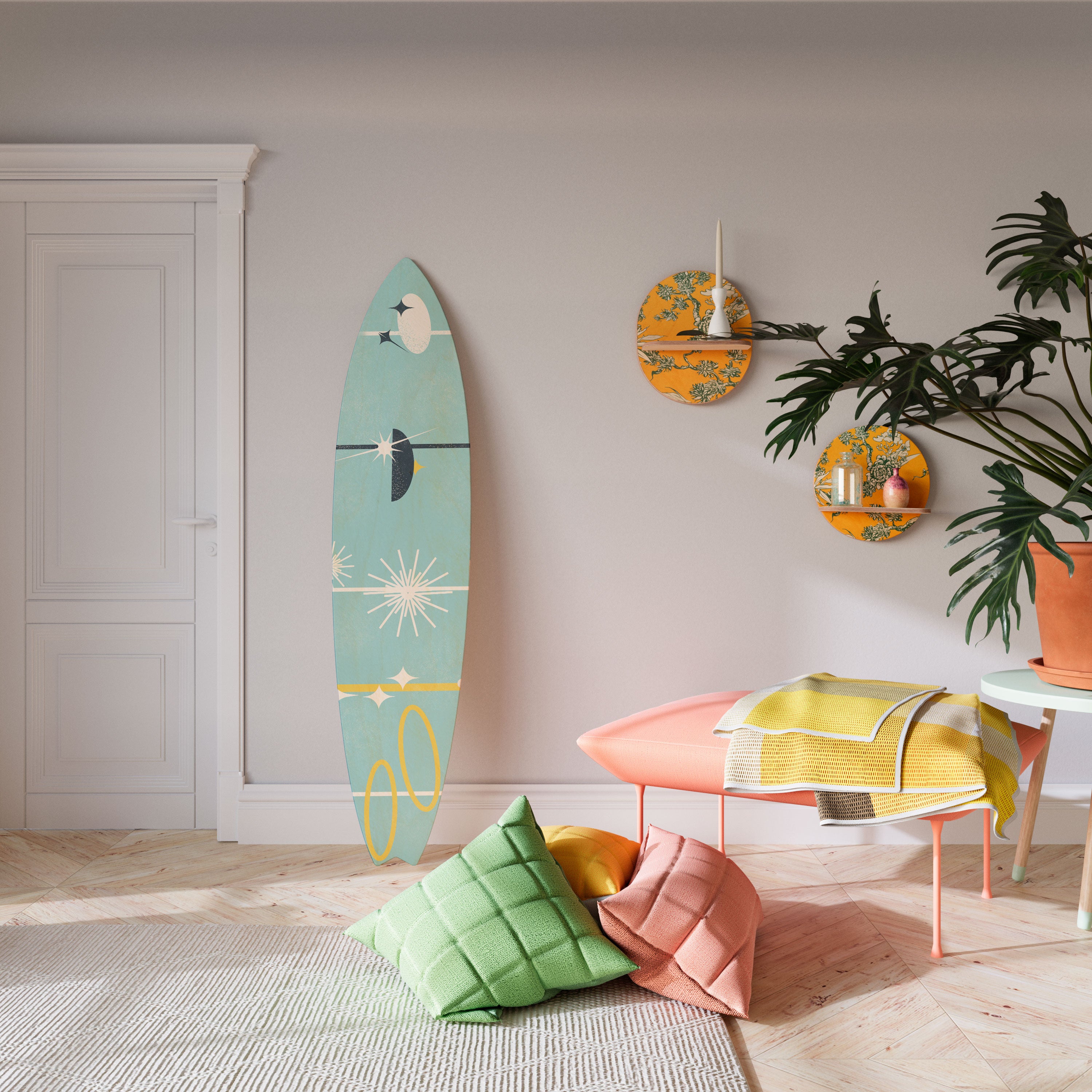 PATHS TO HAPPINESS Deko-Surfboard
