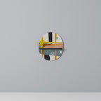 INTERSTELLAR VIBES Ovales Kunstregal in Schwarz