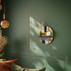 INTERSTELLAR VIBES Ovales Kunstregal in Schwarz