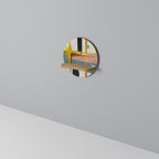 INTERSTELLAR VIBES Rundes Kunstregal in Eiche-Optik