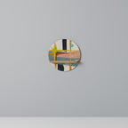 INTERSTELLAR VIBES Rundes Kunstregal in Eiche-Optik