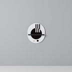 BLACK AND WHITE COMBINATION Ovales Kunstregal in Schwarz