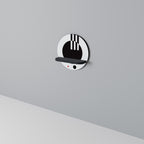 BLACK AND WHITE COMBINATION Rundes Kunstregal in Schwarz