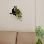 BLACK AND WHITE COMBINATION Rundes Kunstregal in Schwarz