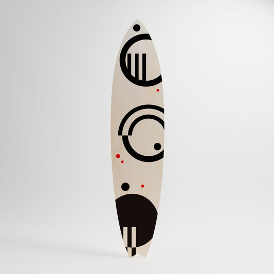 BLACK AND WHITE COMBINATION Deko-Surfboard