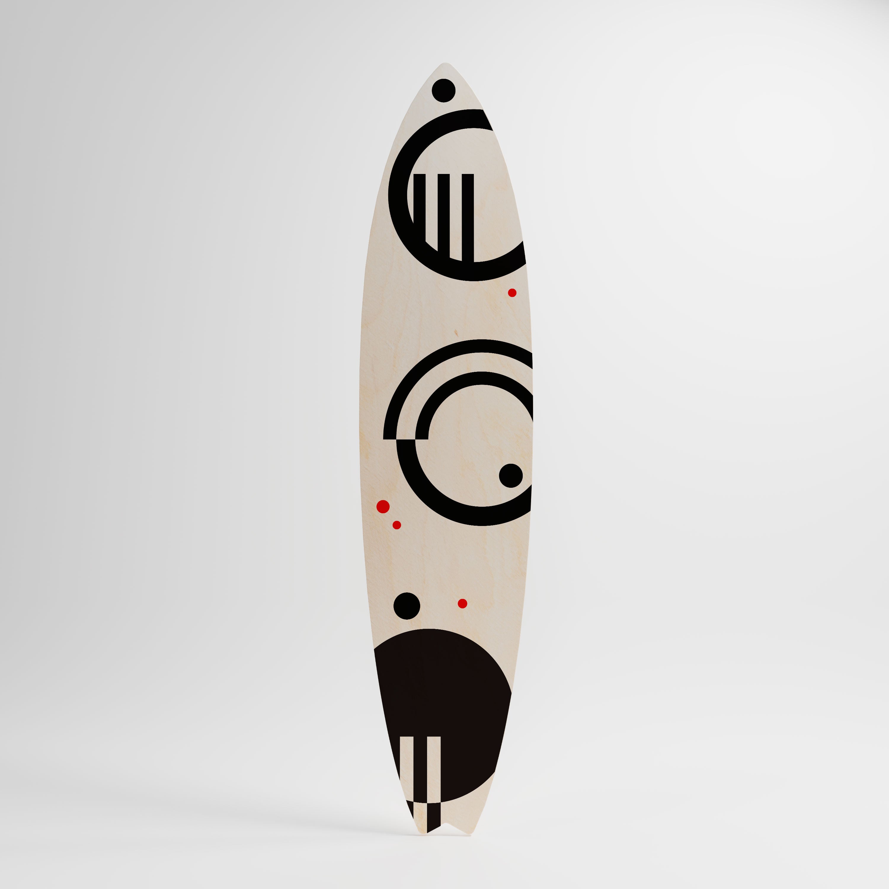BLACK AND WHITE COMBINATION Deko-Surfboard