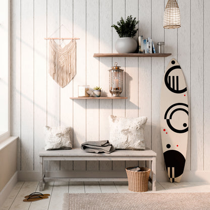 BLACK AND WHITE COMBINATION Deko-Surfboard
