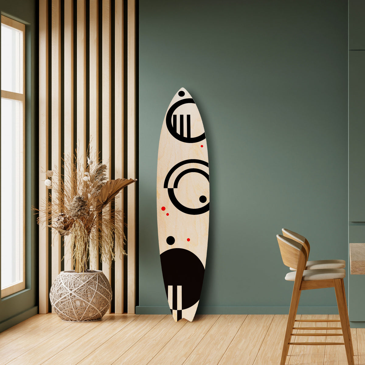 BLACK AND WHITE COMBINATION Deko-Surfboard
