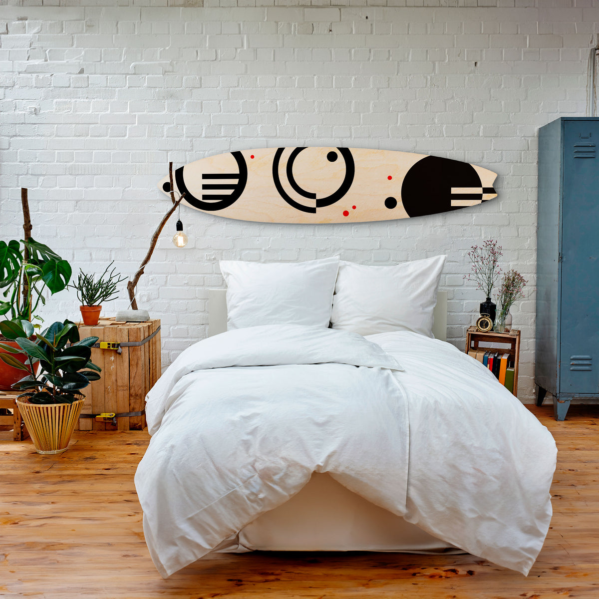 BLACK AND WHITE COMBINATION Deko-Surfboard