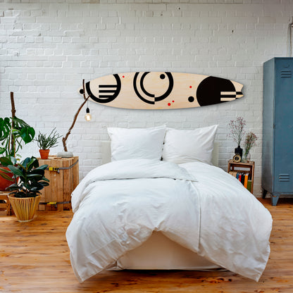 BLACK AND WHITE COMBINATION Deko-Surfboard