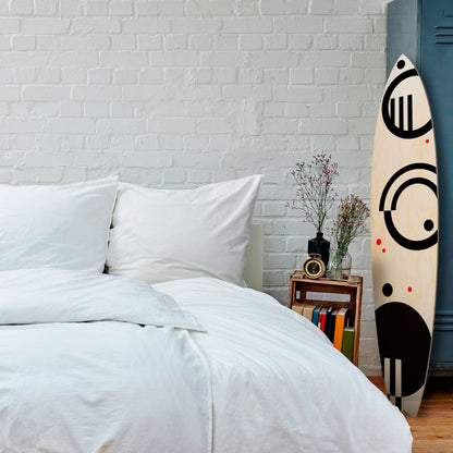 BLACK AND WHITE COMBINATION Deko-Surfboard