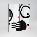 BLACK AND WHITE COMBINATION Dekorativer Paravent - 4-teilig