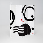BLACK AND WHITE COMBINATION Dekorativer Paravent - 4-teilig