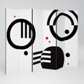 BLACK AND WHITE COMBINATION Dekorativer Paravent - 6-teilig