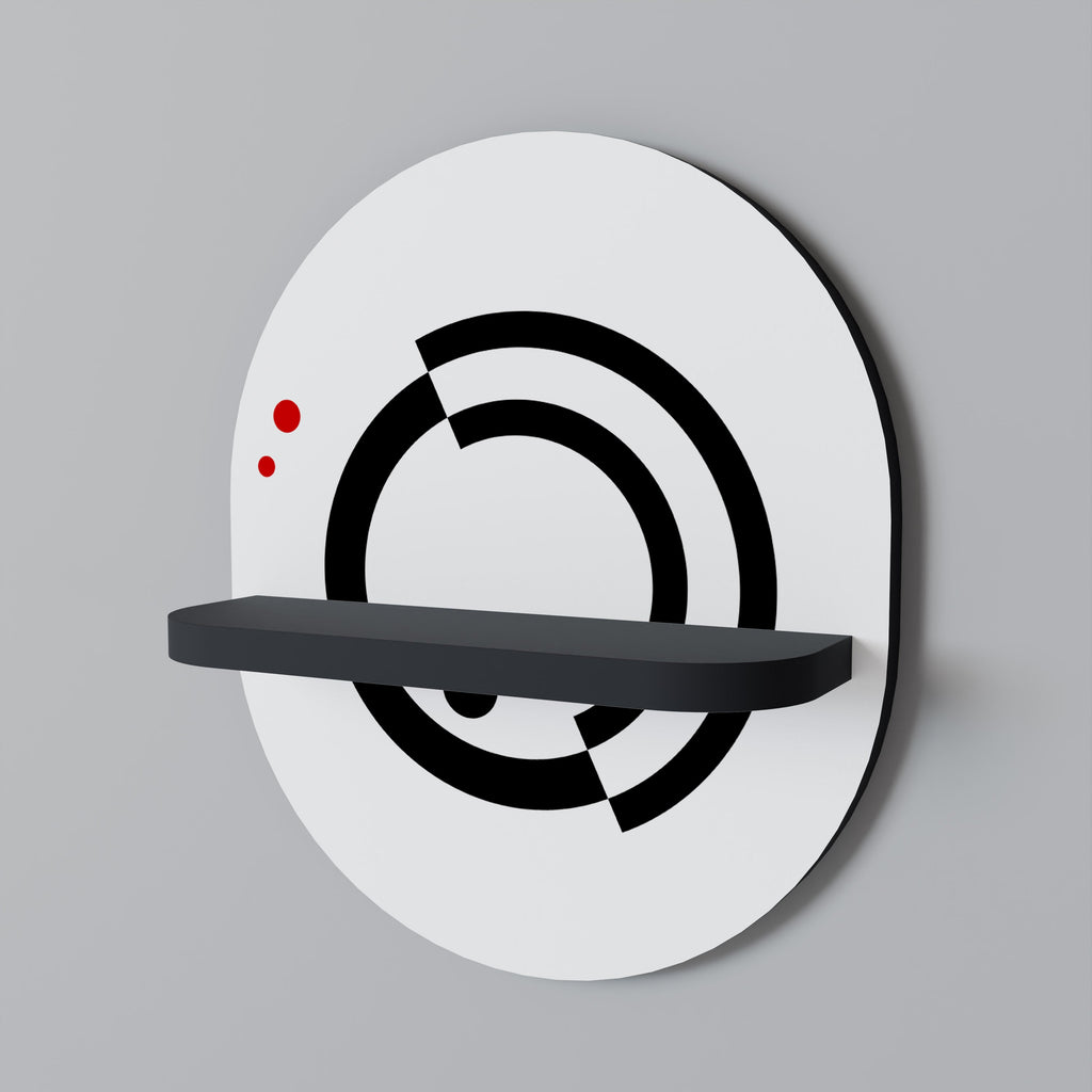 ORBITAL FLOW Ovales Kunstregal in Schwarz