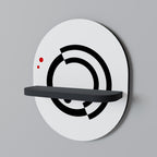 ORBITAL FLOW Ovales Kunstregal in Schwarz