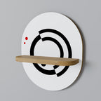 ORBITAL FLOW Ovales Kunstregal in Eiche-Optik