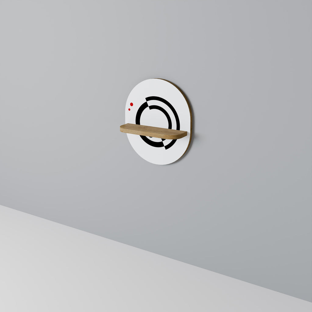 ORBITAL FLOW Ovales Kunstregal in Eichenoptik